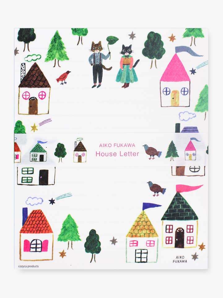 Writing Set - House for wholesale by Her Winter Flowers