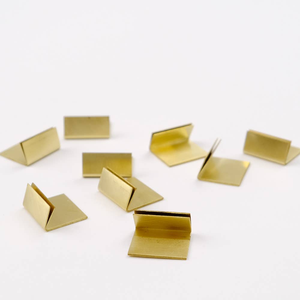 shesay - Wholesale Place Card / Place Holder - Brass Card Narrow Stand - Set of 20 Card Holders4