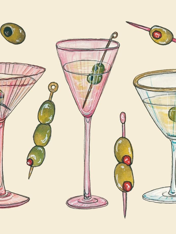 Lámina artística Pink Martini Cocktails para venta al por mayor de artxnikki