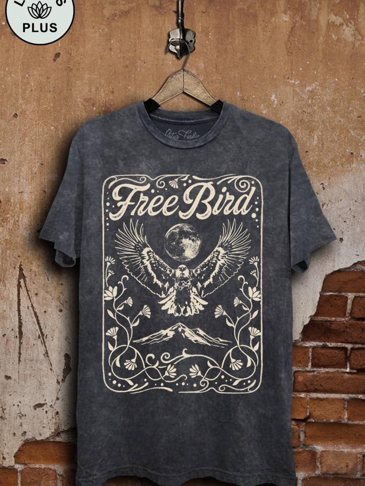 Free Bird Graphic Top for wholesale by Lotus Fashion Collection