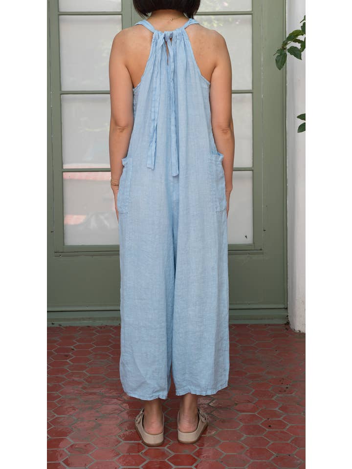 Merci Marie - Wholesale Jumpsuit - Women's - Linen Racer Back Jumper #197123