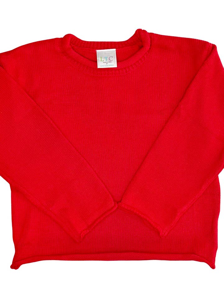 Unisex Roll Neck Sweater - RED for wholesale by Love That Cotton