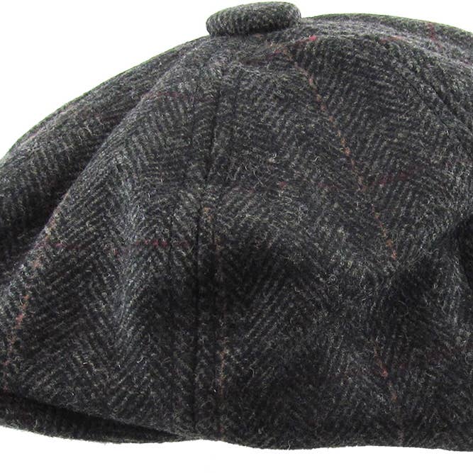 KBETHOS - Wholesale Newsboy/Schoolboy Hat - Men's - Herringbone Button Ascot