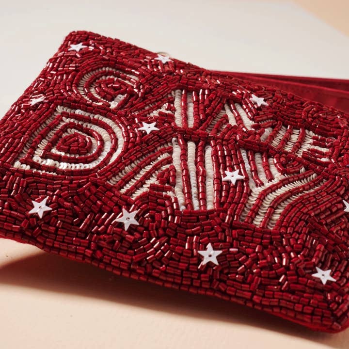 Frem - Wholesale Coin Purse - Women's - Game Day Stars Seed Beaded Coin Pouch11
