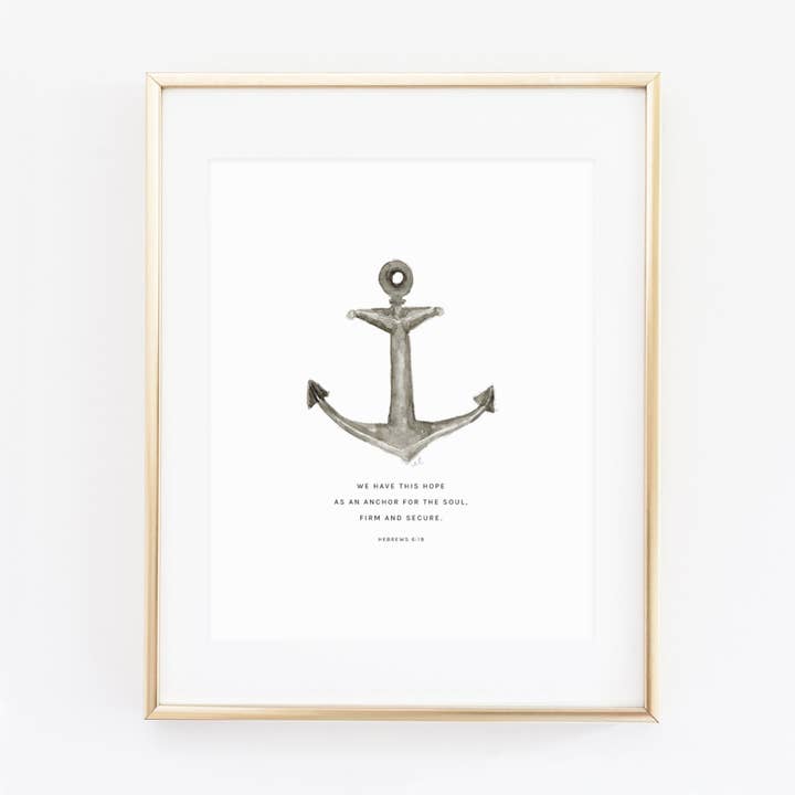 emily lex studio - Wholesale Art Print - hebrews 6:11 anchor scripture print
