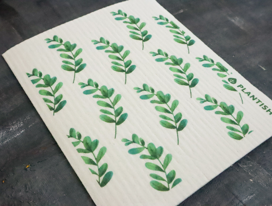 Plantish - Wholesale Dishcloth - Eucalyptus - Swedish Sponge Cloth1