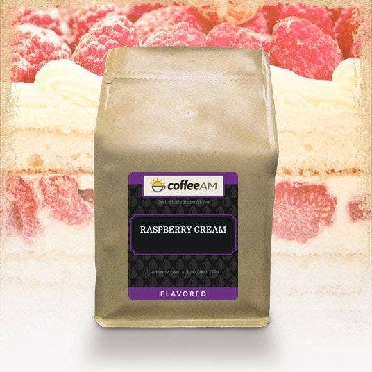 Raspberry Cream Flavored Coffee for wholesale by CoffeeAM