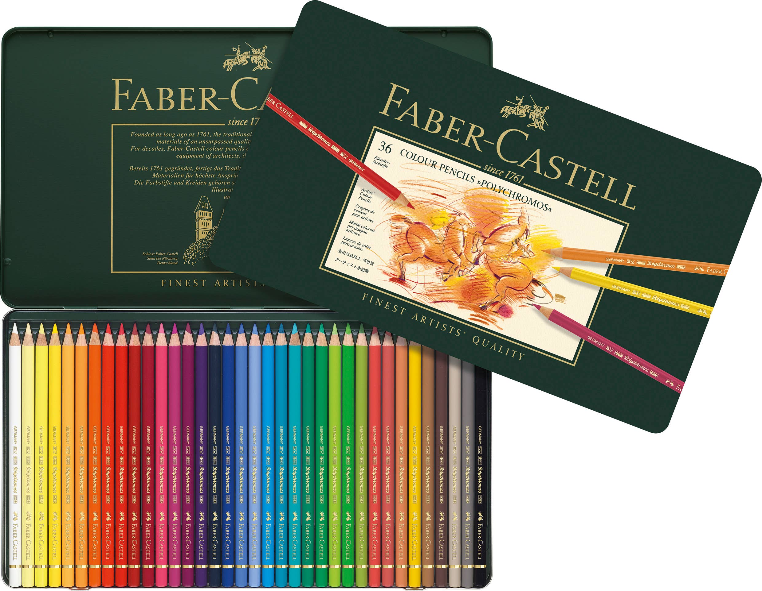 Faber-Castell / Creativity for Kids - Wholesale Colored Pencil - Polychromos Artists' Color Pencils, Tin of 361
