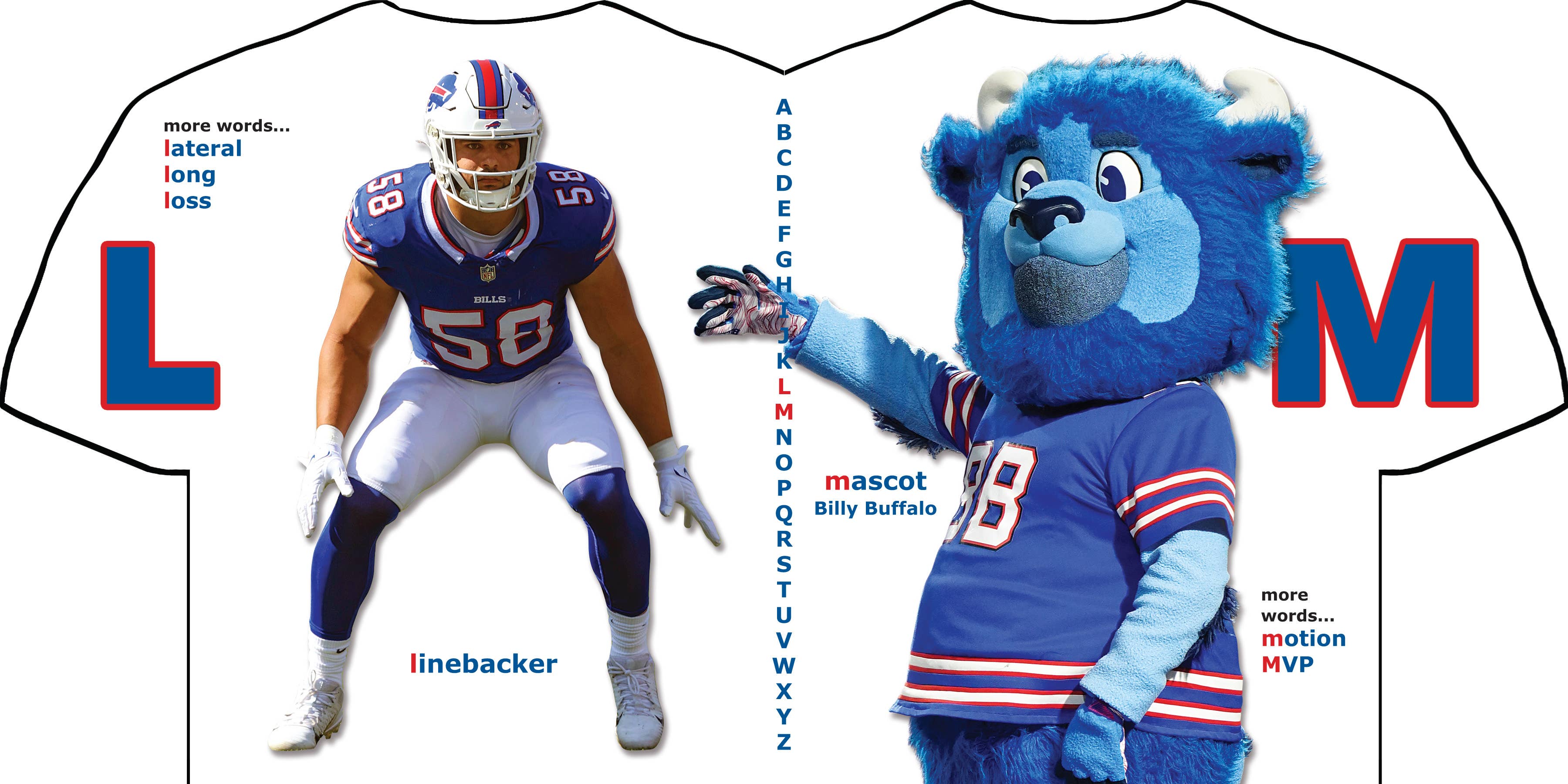 Michaelson Entertainment-Childrens Sports Board Books & Toys - Wholesale Baby & Toddler Book (0-2) - Buffalo Bills ABC - Kids Book for Young Fans2