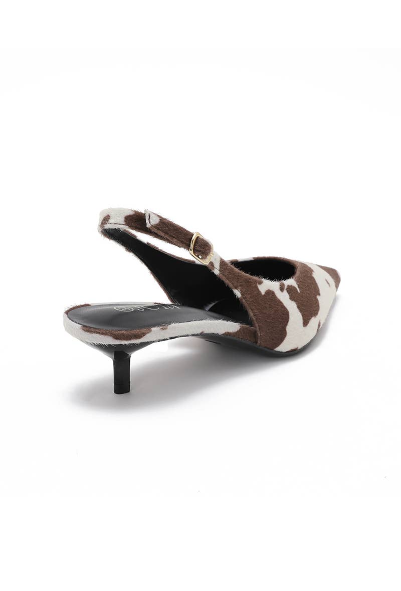 Joia Paris - Wholesale Low Heels - Women's - Pointed toe slingback pump, small thin heel H8-1021E5