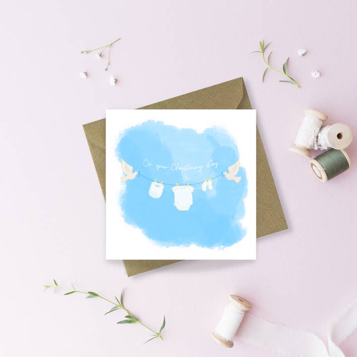 På din dåbsdag lykønskningskort for engroshandel hos Sayers Studio