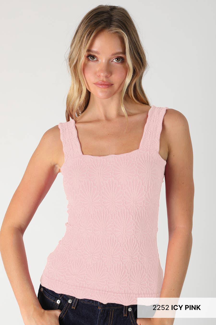 NIKIBIKI - Vente Haut en maille – femme - Haut carré texturé en dentelle NS841628