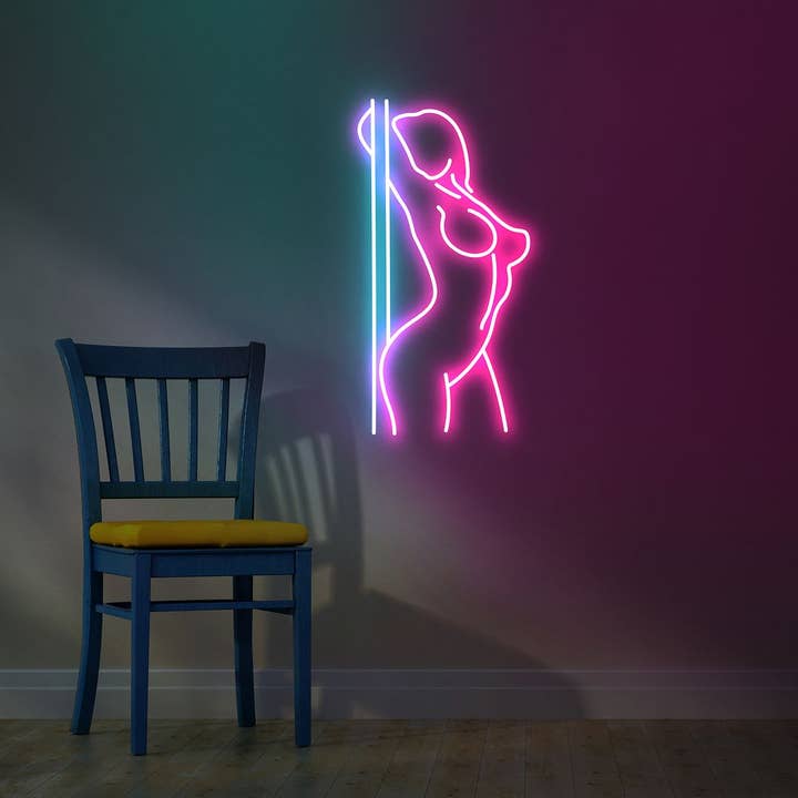Letrero de neón de stripper para mujer sexy para venta al por mayor de Aoos Custom