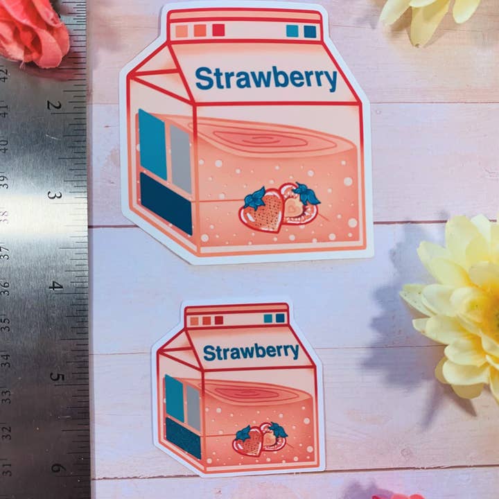 Emily Rose Creates - Venta al por mayor Pegatina - Pegatina troquelada con leche de fresa6