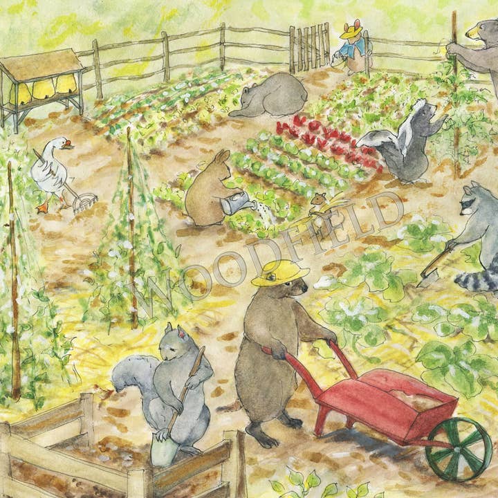 #293 - Community Garden Notecard for wholesale by Woodfield Press