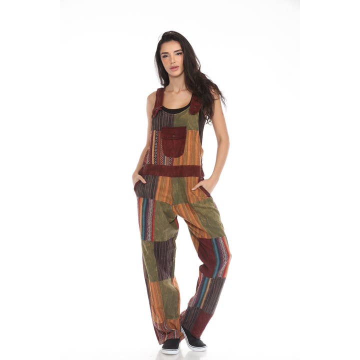 The Collection Royal / Royal Handicrafts – wholesale Overalls – Women's – Patchwork Cotton Boho Hippie Overall Jumper