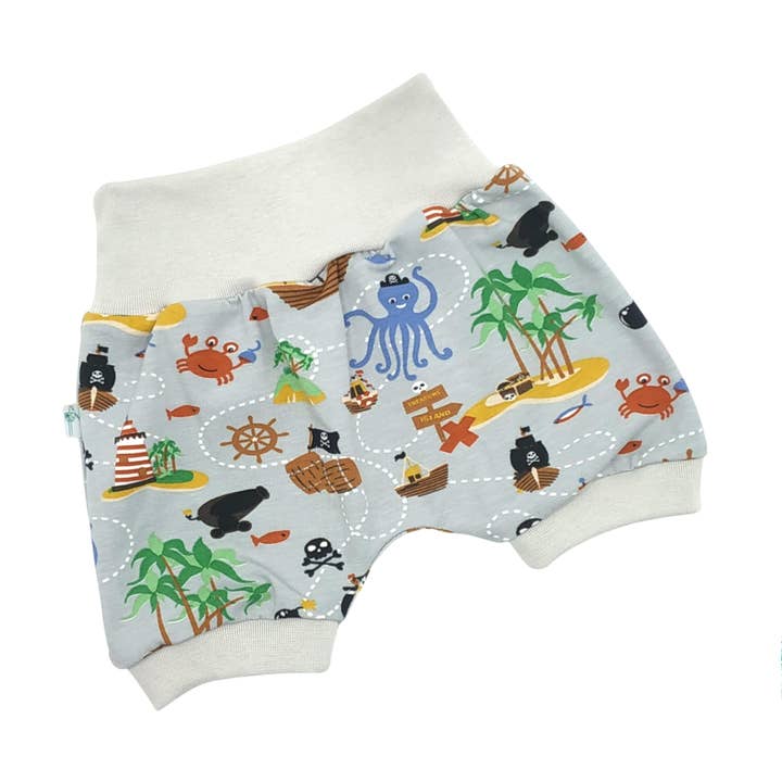 Pirate organic cotton shorts for wholesale by Marabout, bout d'ficelle