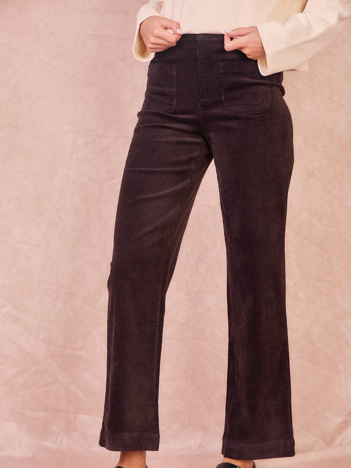 Pantaloni ROBIN – Velluto a coste classico in 100% cotone per la vendita all'ingrosso da parte di Calie Paris