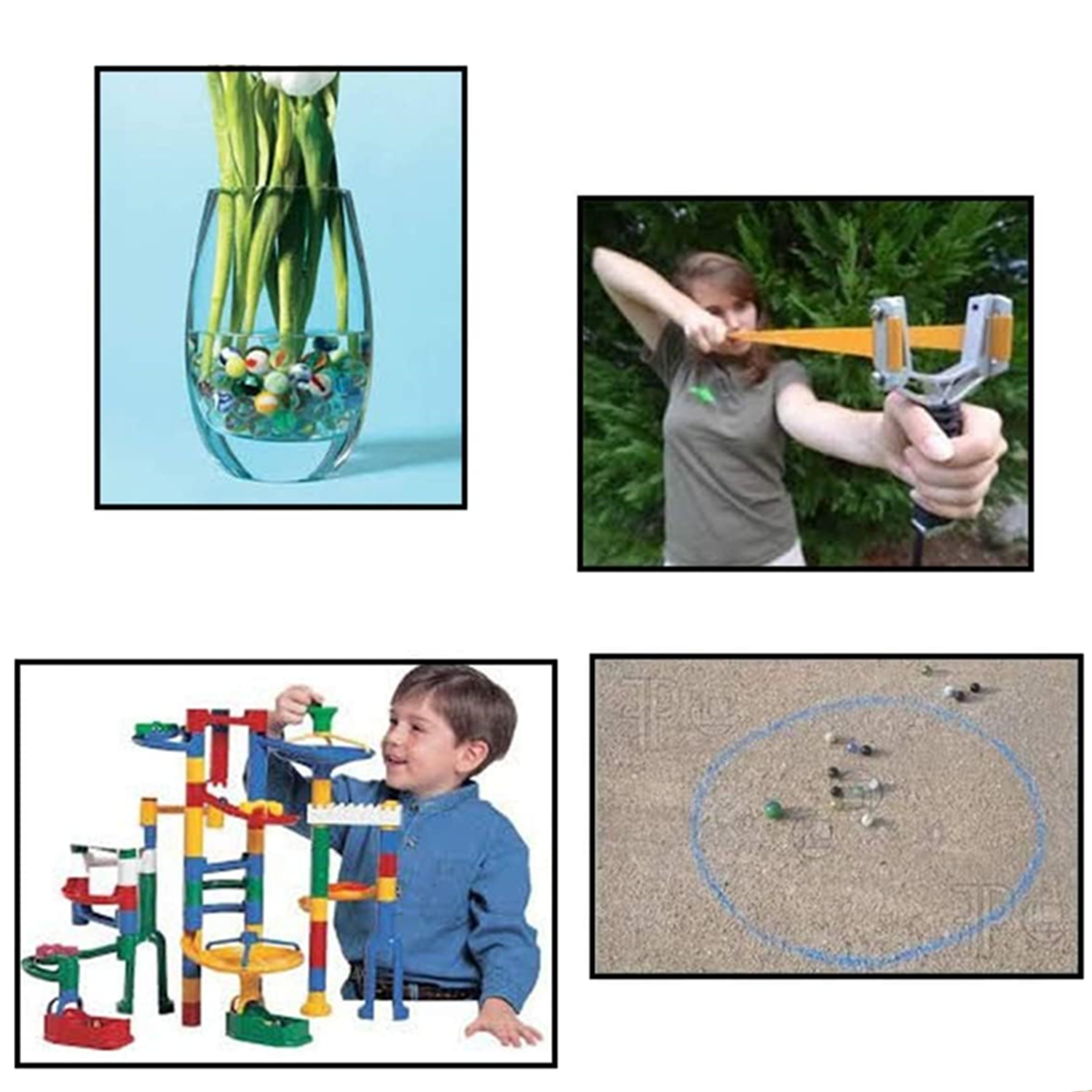 Tsyware - Wholesale Art Stones - 100 Count (1 Bag) Bulk Beautiful Premium Glass Marble, 5/8" 2