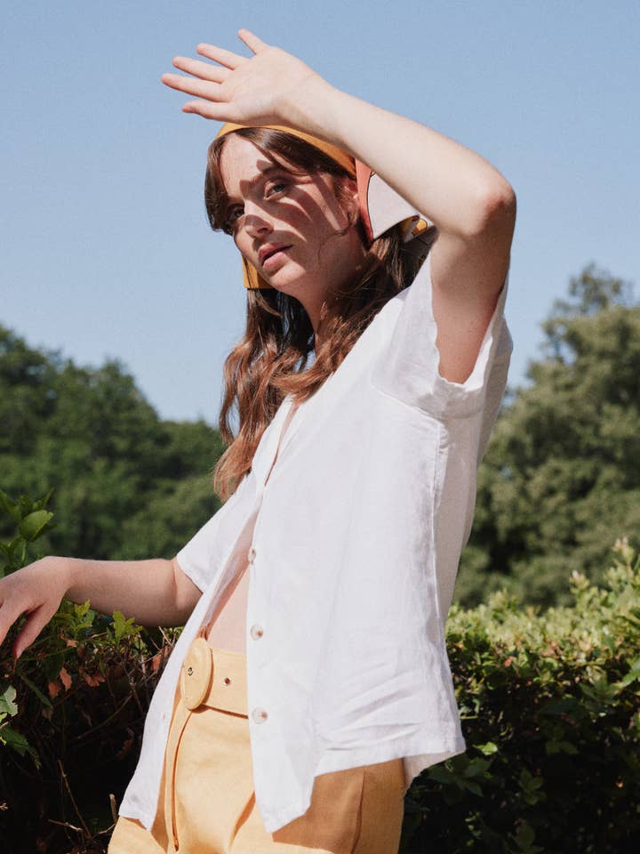 Brydie Linen Short - Buttercup for wholesale by Amelius