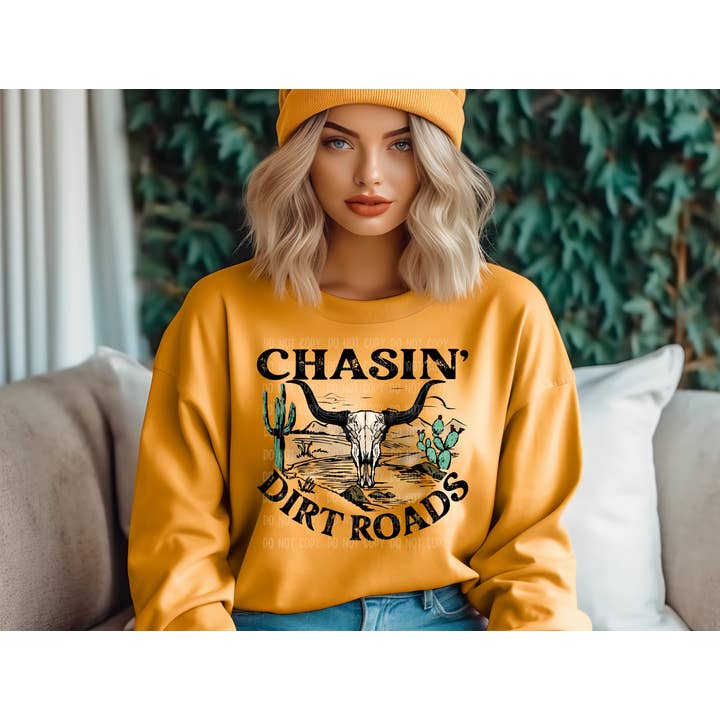 CHASIN DIRT ROADS (GRAPHIC TEE) 1311 for wholesale by Raging Phoenix
