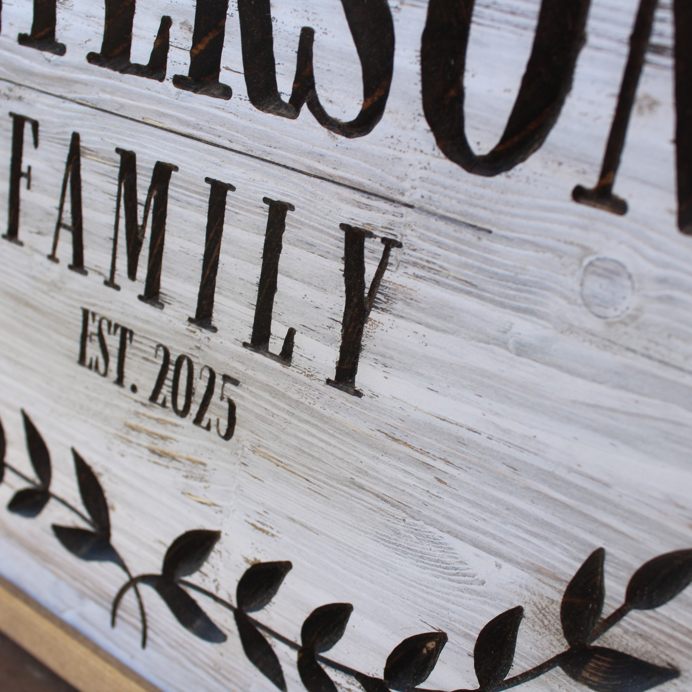 Rustic Brook Farm - Wholesale Sign - Personalized Carved Family Name Wooden Sign3