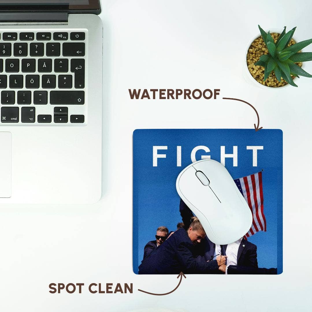 3dRose - Wholesale Mousepad/Trackpad - 3dRose, Image of Trump Assassination with the text of Fight, Mouse Pad6