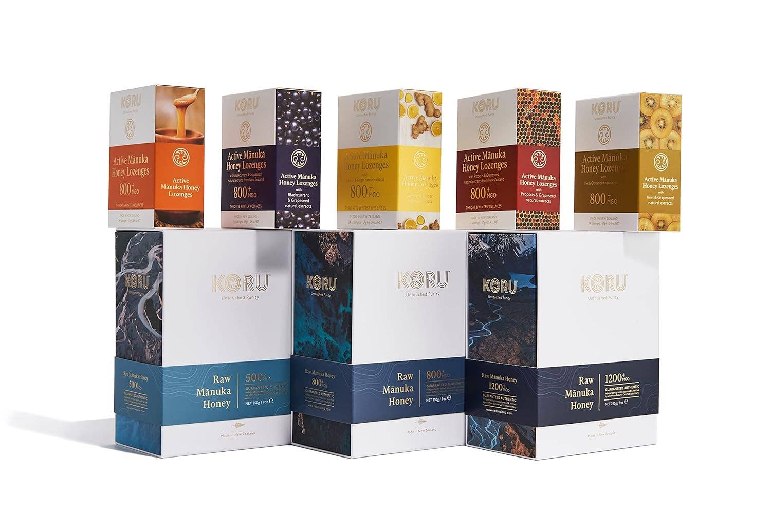 Koru – Großhandel Lutschtabletten/Hustenbonbons – KORU Manuka Honig Lutschpastillen mit Schwarze Johannisbeere & Traubenkernextrakten (MGO 800+)6