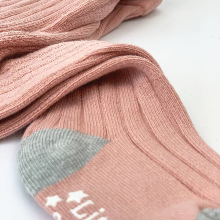 The Little Sock Company - Wholesale Panty's - Kinderen - Antislip superzachte geribbelde panty voor baby's en peuters in schelproze