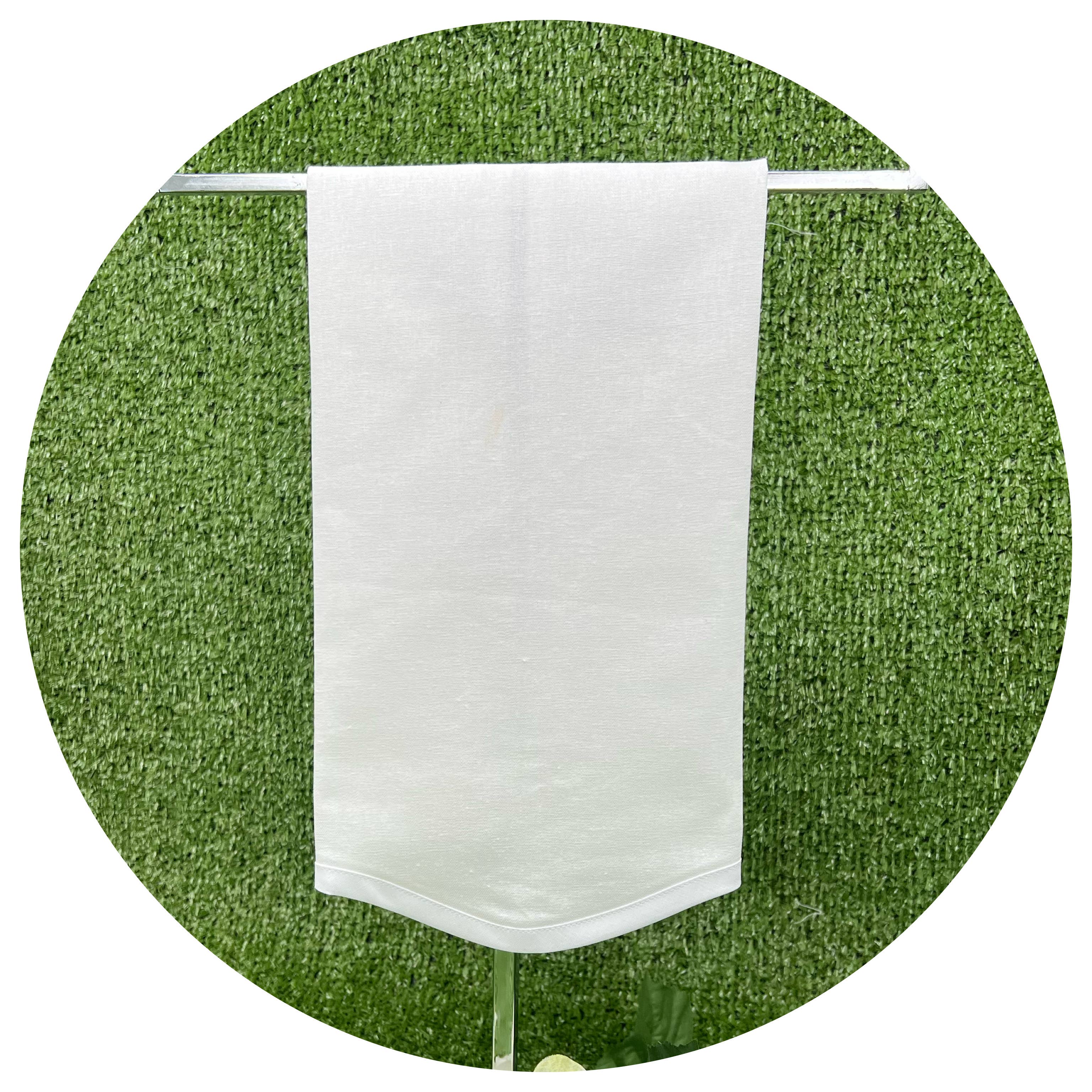 THE ROYALTY COLLECTION - Wholesale Hand Towel - Scallop Linen Blend Guest Towel With White Trim0