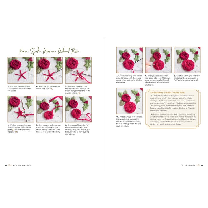 Rocky Nook - Wholesale Crafts, hobbies and DIY - Handmade Holiday - Embroidery Patterns for Christmas Crafts6