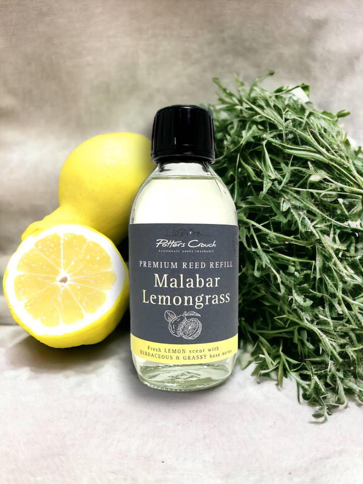 Malabar Lemongrass Diffusor, Nachfüllpackung für den Großhandel von Potters Crouch Candles