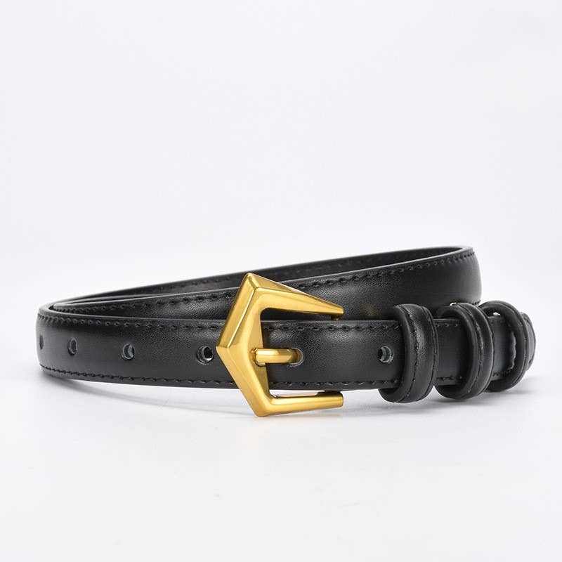 PEACH ACCESSORIES – wholesale Belt – Women's – Sleek Belt with Gold Tone Buckle BEL0595