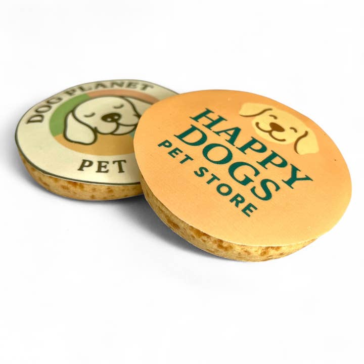 Dulces Huellas | Tu Logo en Galletas Redondas 30g para venta al por mayor de Fifty Srl - Dolci Impronte The Italian Pet Pastry