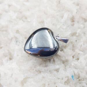 Shamans Crystal - Wholesale Individual charm/pendant - Gemstone Heart Pendants with Silver Bail Amethyst, Aventurin10