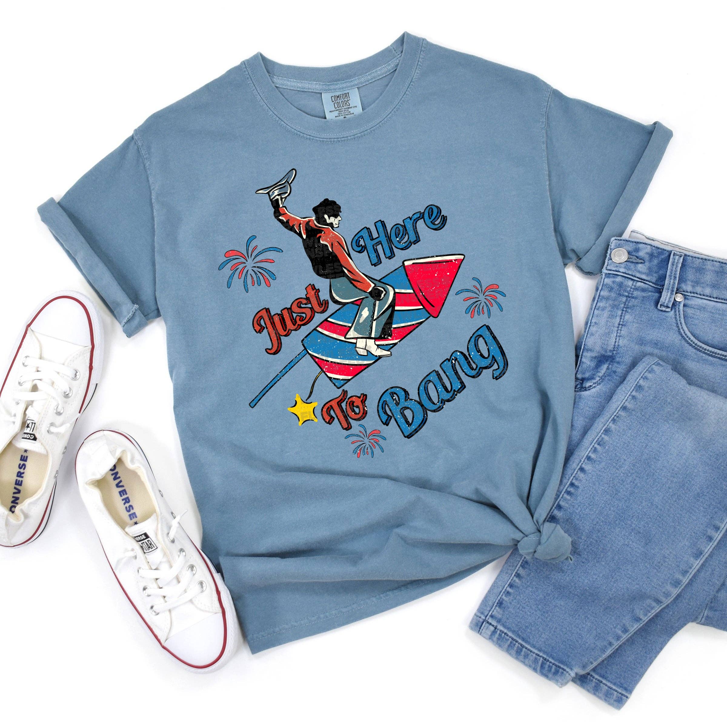 Flawless Transfers - Wholesale Sublimation Transfer - Just Here To Bang #2133 DTF Transfer0