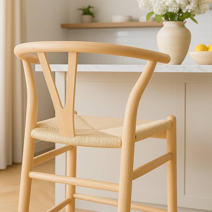 Rinkit Ltd - Wholesale Stool - Wooden Wishbone Bar Stool7