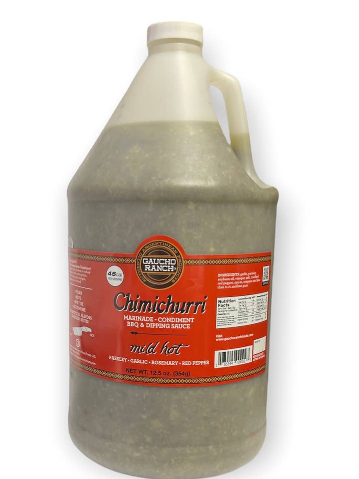 Hot Chimichurri Sauce Gallon BX4 for wholesale by Gaucho Ranch