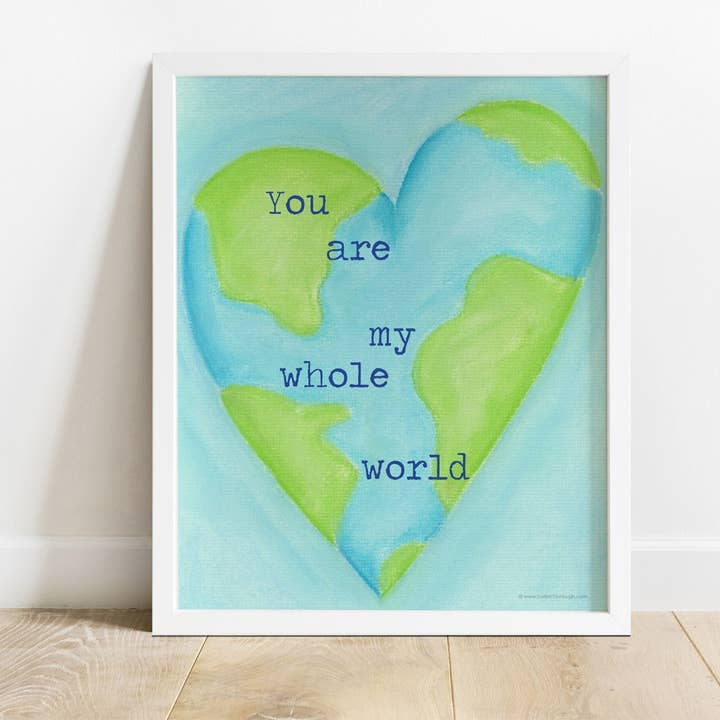My Whole World wall art print for wholesale by Whimsy Studios