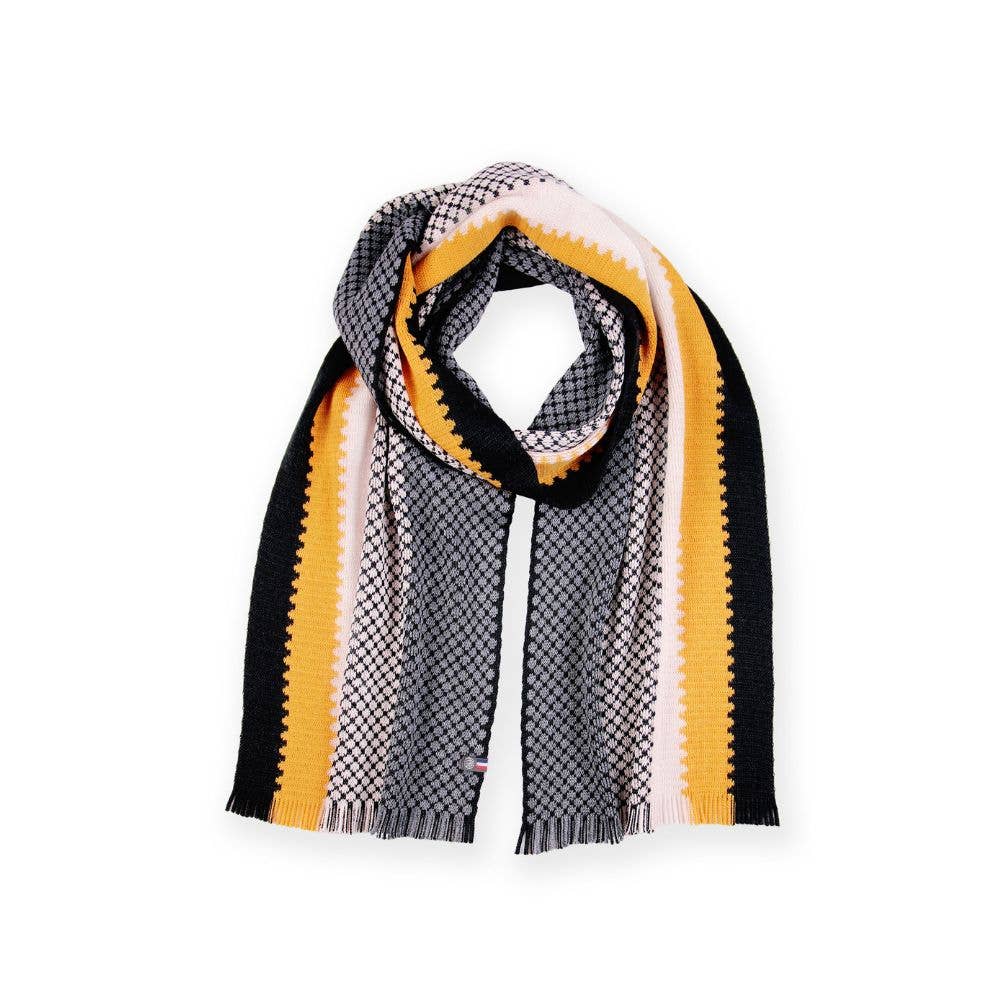 MAISON BONNEFOY - Vendita all'ingrosso Sciarpa - Uomo - Sciarpa in lana Sylvestre con motivo originale e linee audaci6