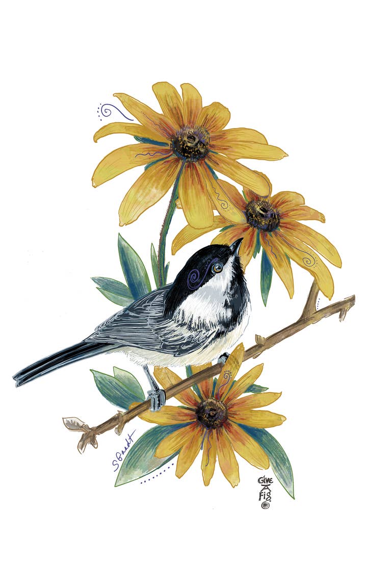 Give A Fig - Wholesale Tea Towel - Chickadee Tea Towel