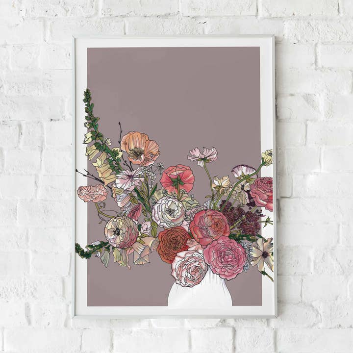 Ranunculus Art Print for wholesale by My Noodle Bug