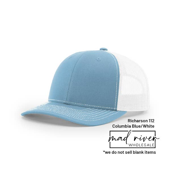 Mad River – Engroshandel Trucker hat - Unisex – Richardson 112 Trucker Hat m/Custom Round Kunstlæder Patch20