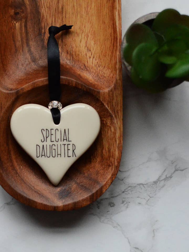 Special Daughter Ceramic Heart for wholesale by Dimbleby Ceramics