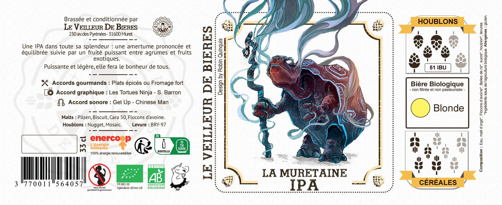 Le Veilleur de bières - Wholesale Beer - Le Veilleur de Bières bio - Blonde IPA 33cl1