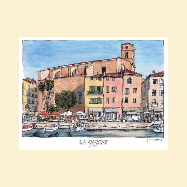 Affiche - Port de La Ciotat - JM Ucciani pour la vente par JOG | Maison d’éditions