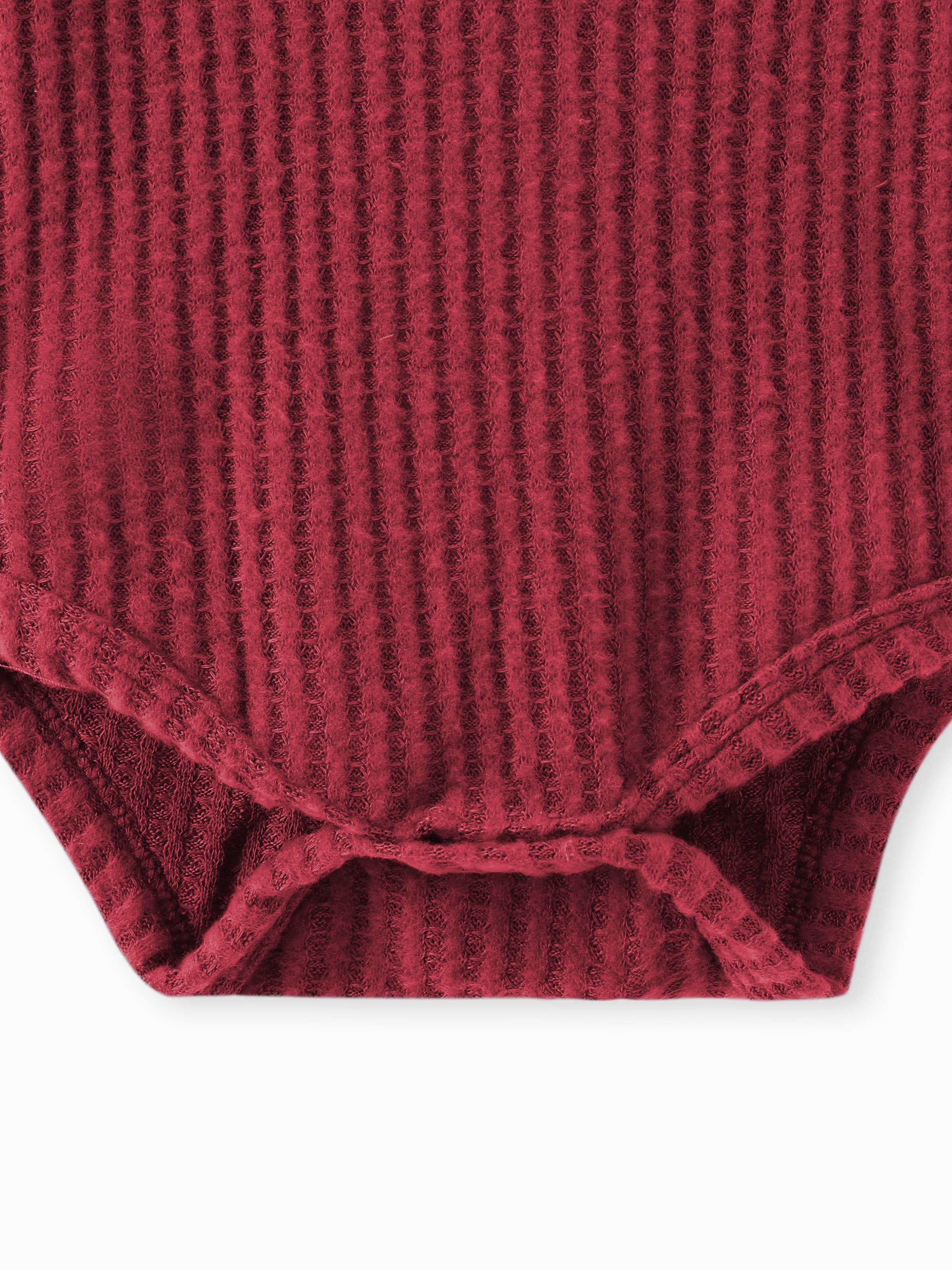 PatPat - Wholesale Clothing Set - Baby - 2pcs Solid Waffle Long-sleeve Baby Set10