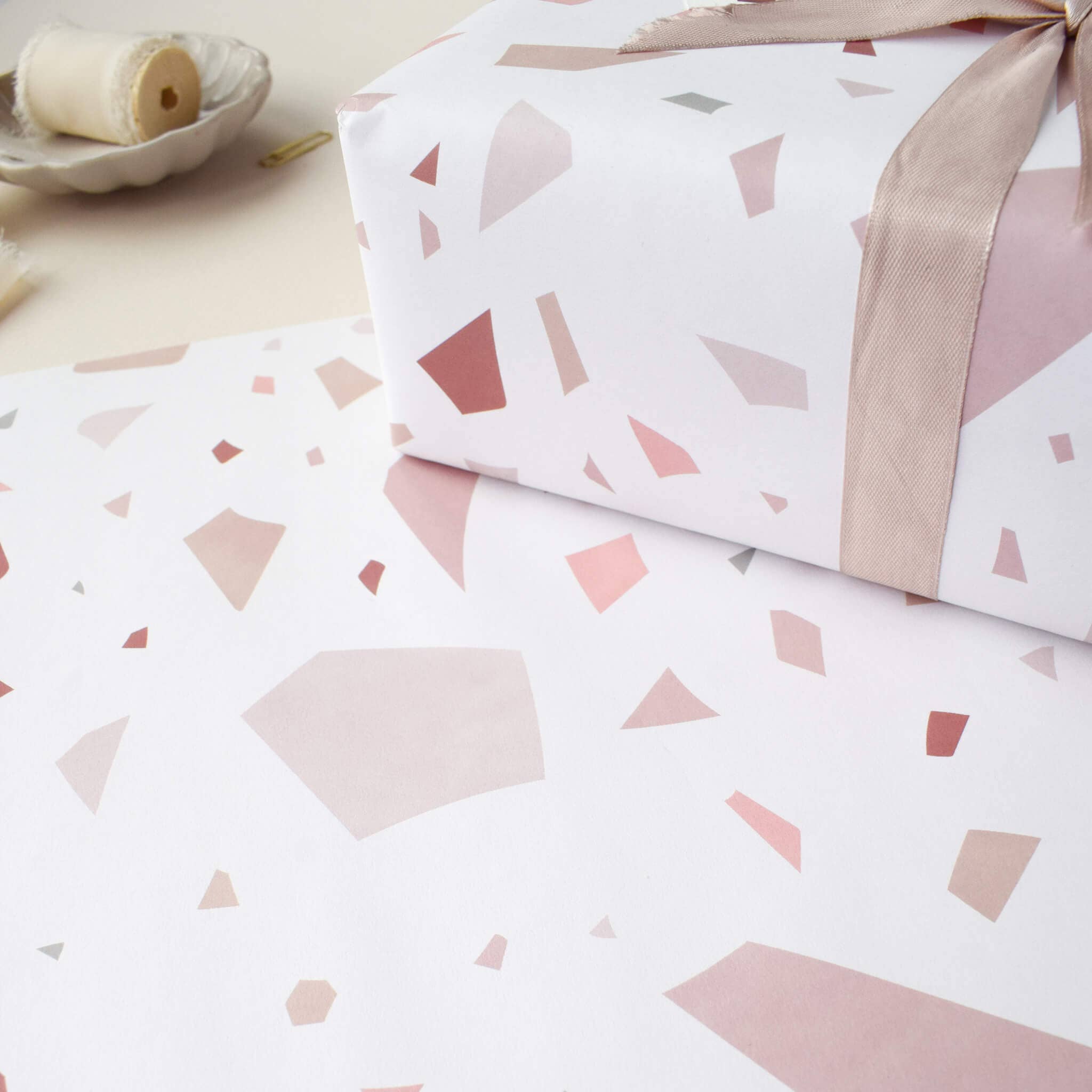 Jennifer Tune - Wholesale Flat Wrap - Terrazzo Print Wrapping Paper2