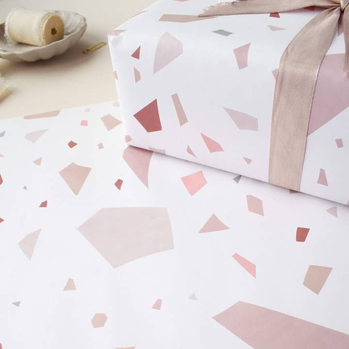 Jennifer Tune - Wholesale Flat Wrap - Terrazzo Print Wrapping Paper2