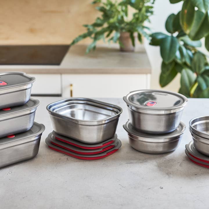 Juego de fiambreras multifuncionales para microondas - 5 tamaños (20 unidades) para venta al por mayor de Black + Blum Europe